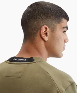 Sweater Diagonal Raised Fleece Groen Heren Truien