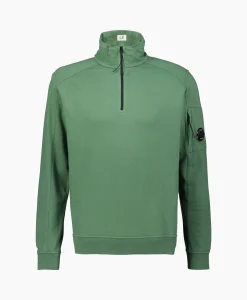 Cp Company Sweater Light Fleece Zipped Groen*Heren Truien