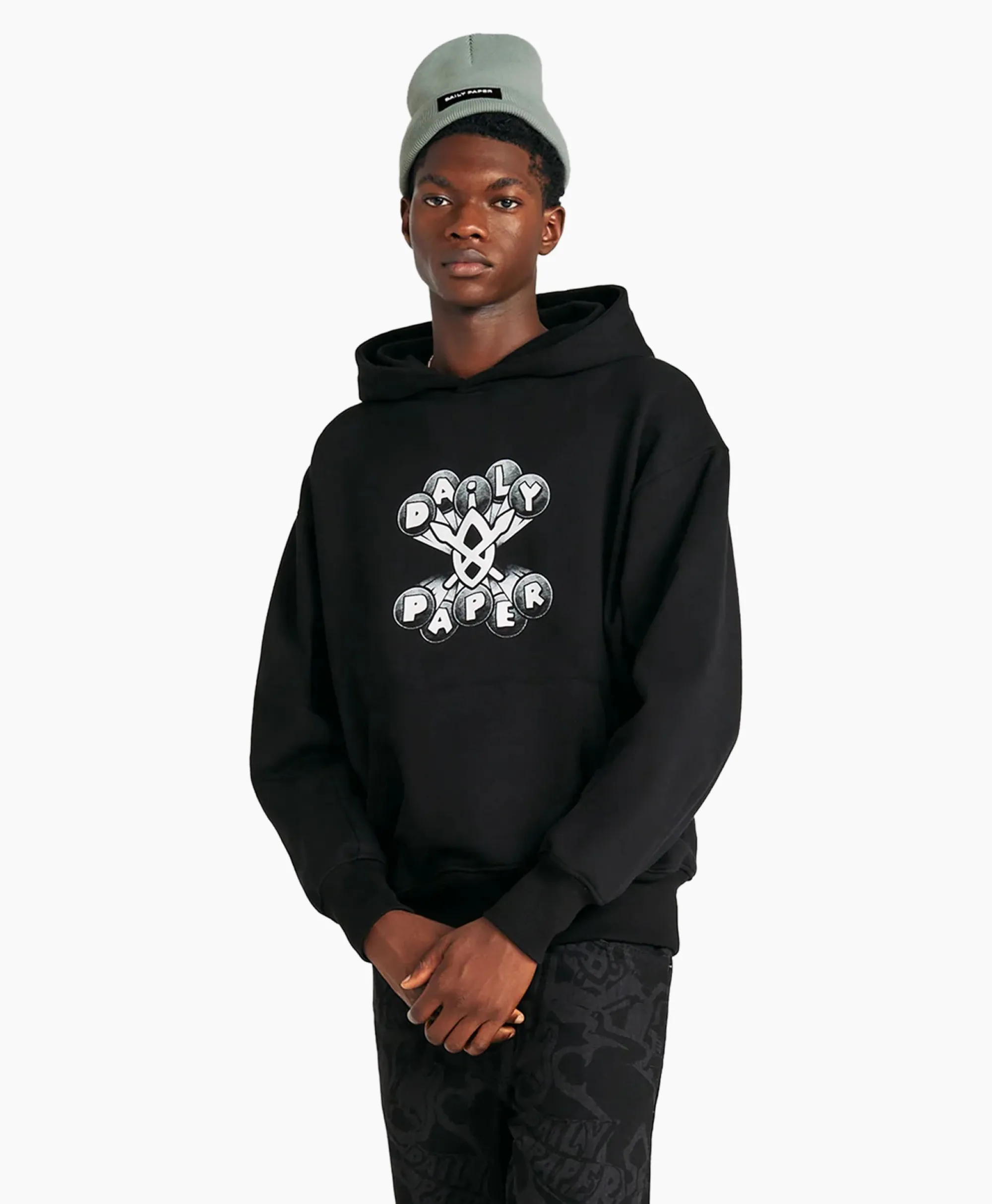 Online Hoodie Omar Zwart Heren Truien