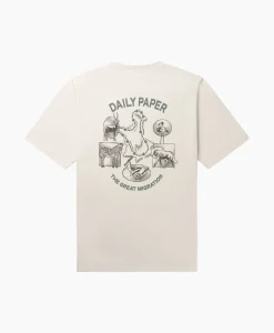 Clearance T-Shirt Korte Mouw Migration Ecru Heren T-Shirts