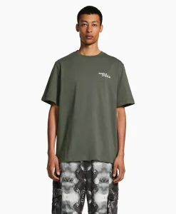 T-Shirt Korte Mouw Hand Donker Groen Heren T-Shirts