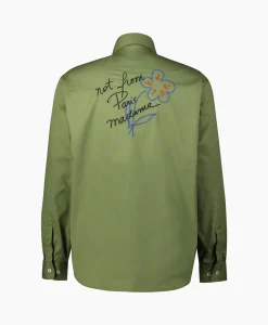 Drole De Monsieur Overhemd La Chemise Slogan Esquisse Khaki*Heren Overhemden