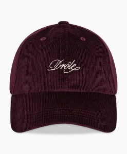 Drole De Monsieur Pet La Casquette Corduroy Donker Rood*Heren Petten
