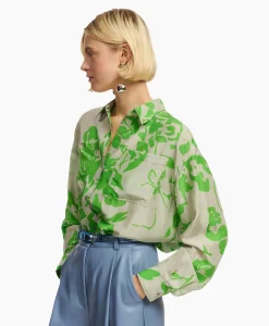 Discount Blouse Forgetmenot Groen Dames Blouses