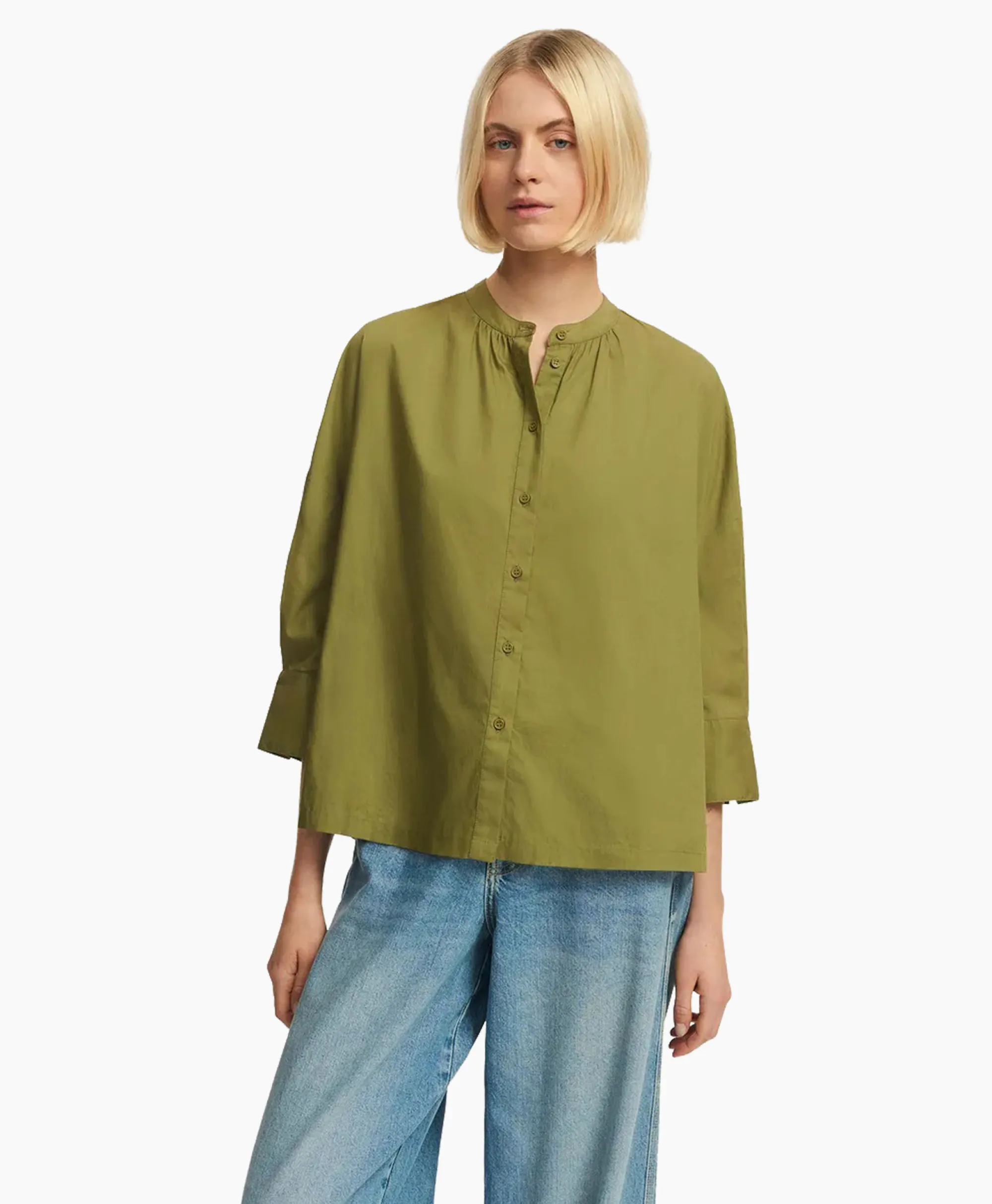 Best Blouse February Olijf Dames Blouses