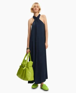 Hot Maxi Jurk Finch Blauw Dames Bruiloftskleding