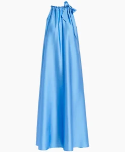 Maxi Jurk Famson Blauw Dames Bruiloftskleding