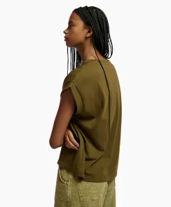 Essentiel Antwerp T-Shirt Korte Mouw Faustina Groen*Dames T-Shirts & Tops