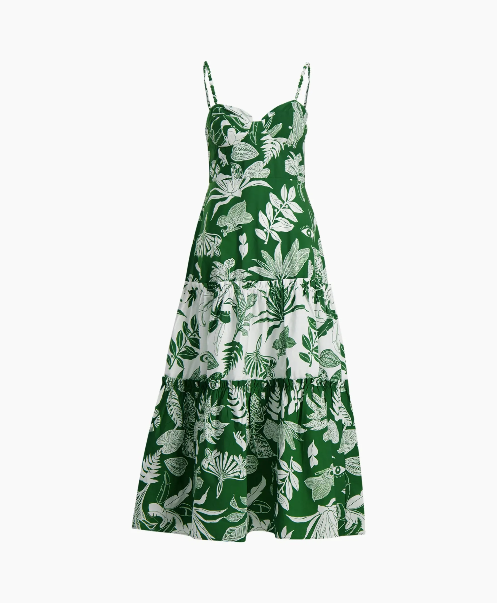 New Midi Jurk Forest Soul Mix Groen Dames Bruiloftskleding