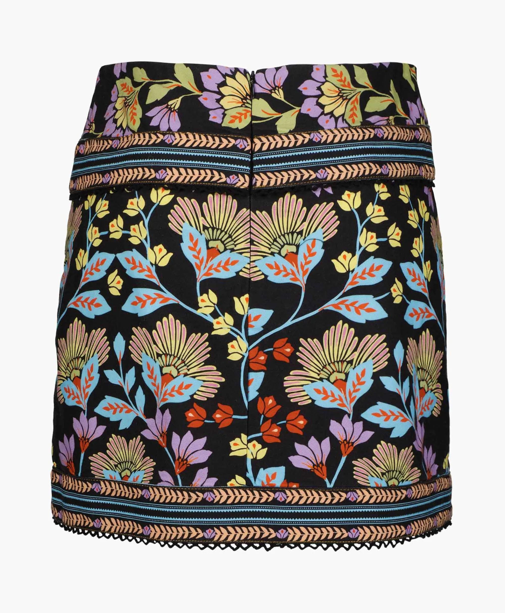 New Minirok Flowery Black Zwart Dames Rokken