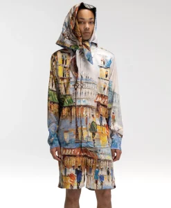 New Flaneur Korte Broek Short Somewhere In Europe Wit Dessin Heren Broeken