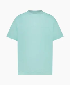 Sale Flaneur T-Shirt Korte Mouw Tonal Logo Blauw Heren T-Shirts