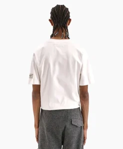 Discount Flaneur T-Shirt Korte Mouw Atelier Sleeve Emblem Wit Heren T-Shirts