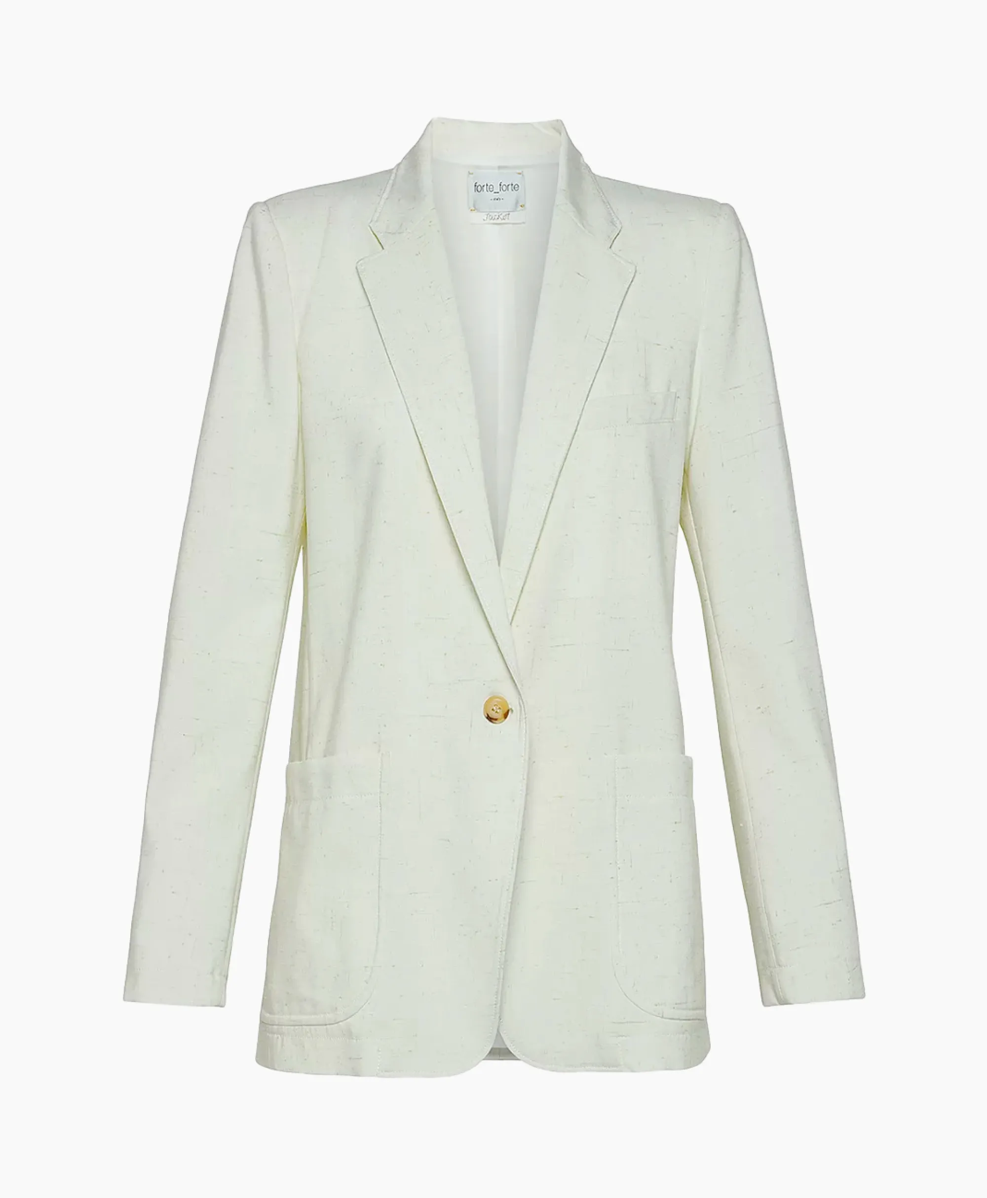 Outlet Blazer Tweed Viscose Silk Jacket Off White Dames Blazers