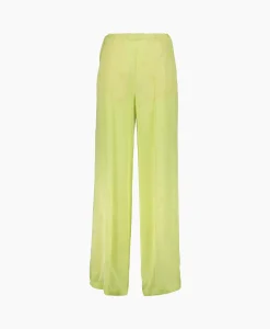 Forte_forte Pantalon Toile Satin Jacquard Palazzo Geel*Dames Broeken