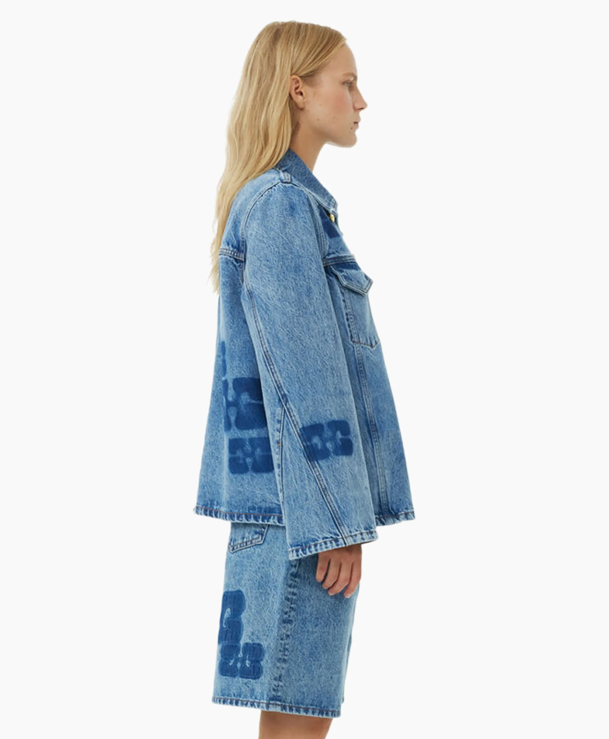 Discount Jack Patch Denim Blauw Dames Jassen