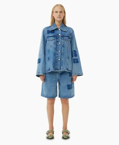 Discount Jack Patch Denim Blauw Dames Jassen