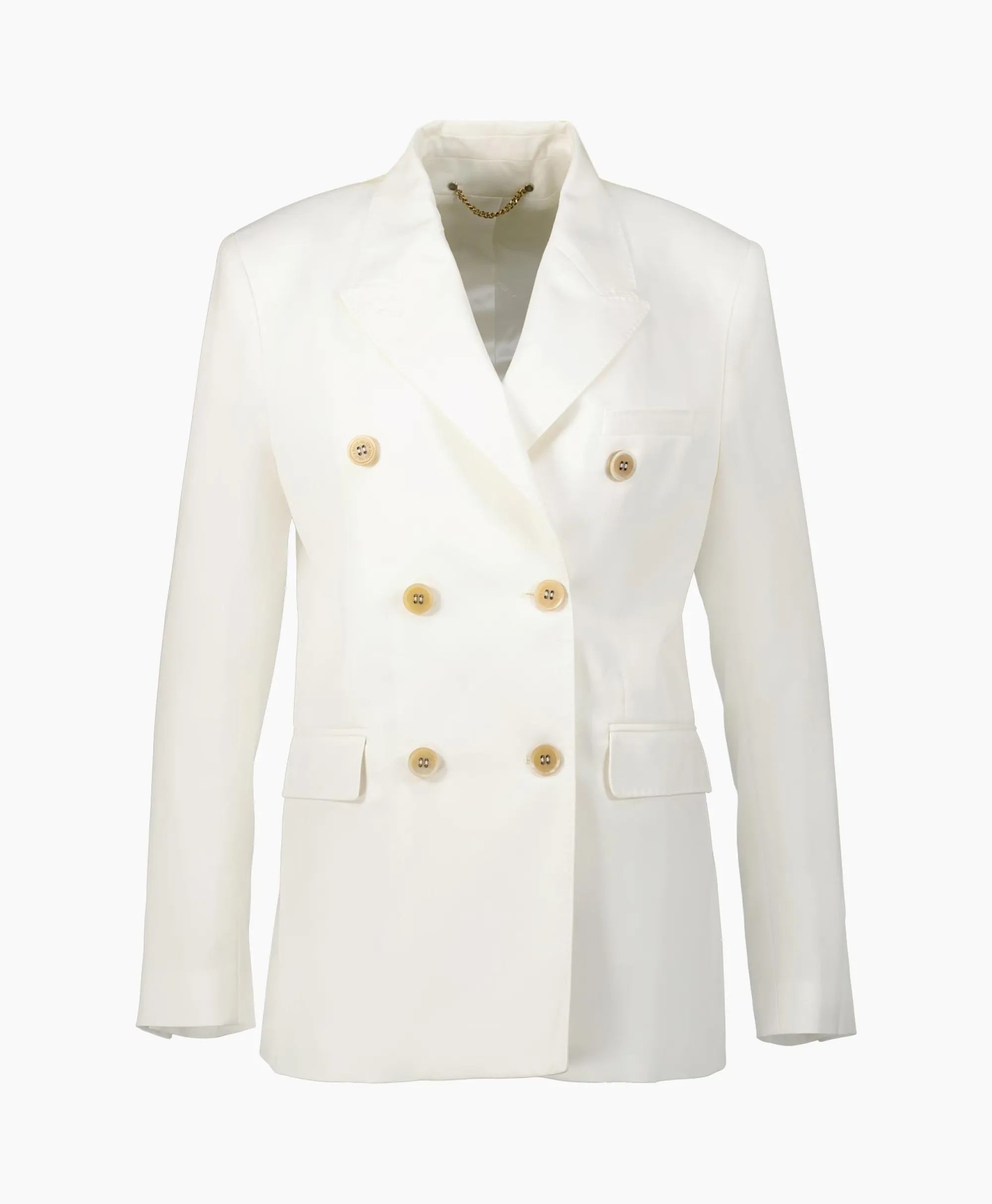 Discount Blazer Journey W's Double Breasted Light Wool Ecru Dames Blazers