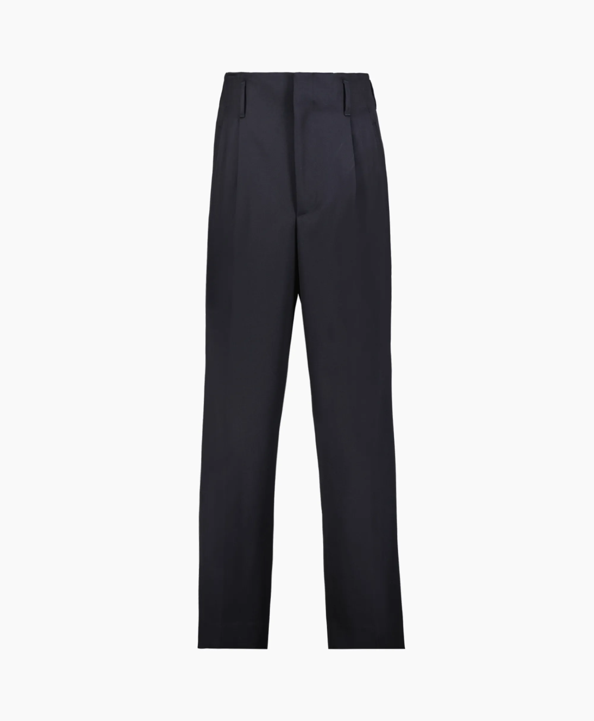 Sale Broek Golden M Wide Legs Compact Gabardine Wool Donker Blauw Heren Broeken