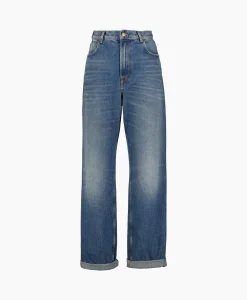 Hot Jeans Golden W's Kim Medium Stone Washed Blauw Dames Broeken