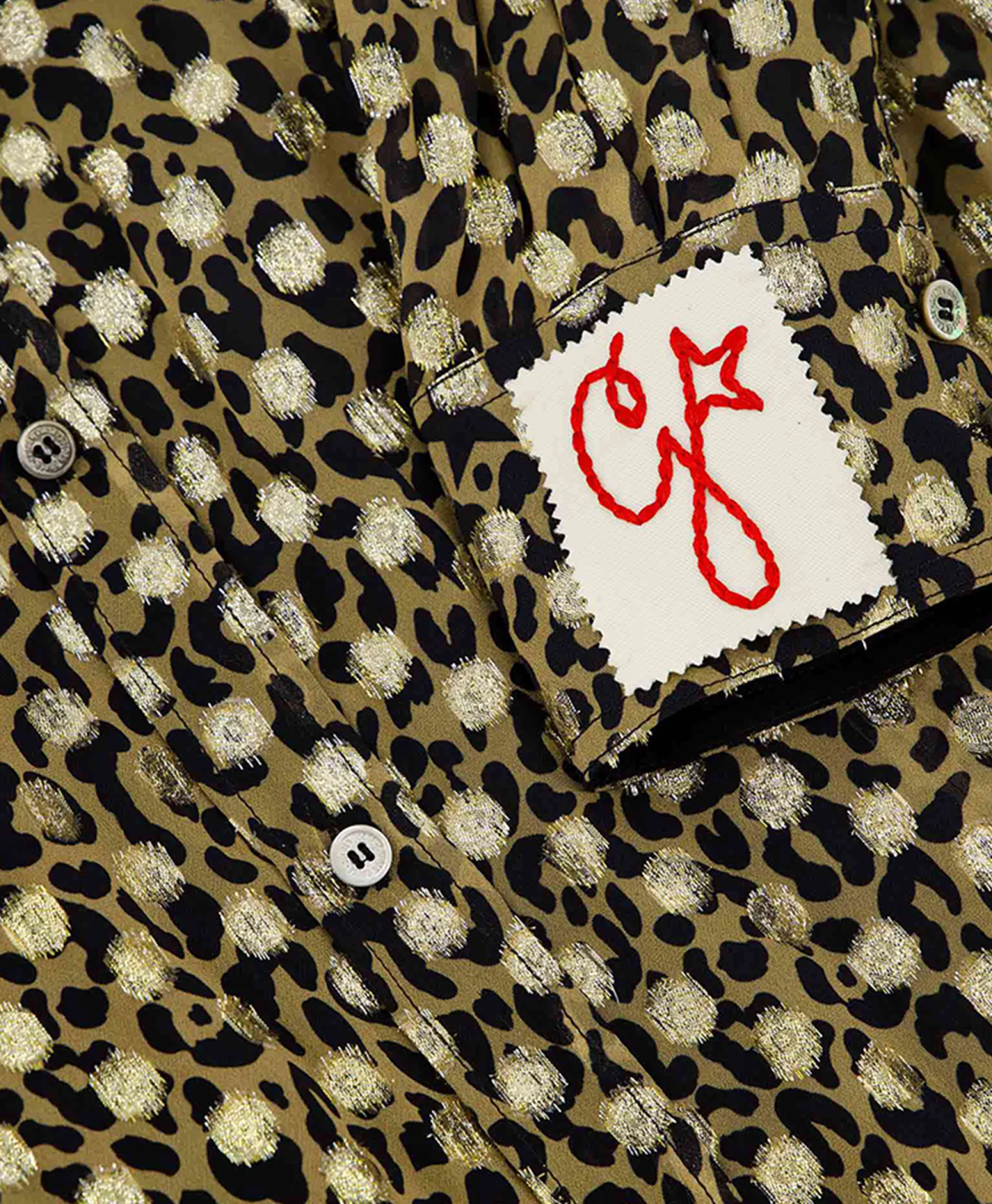 Sale Midi Jurk Golden W's Chemisier Leopard Print Fil C Beige Dames Jurken