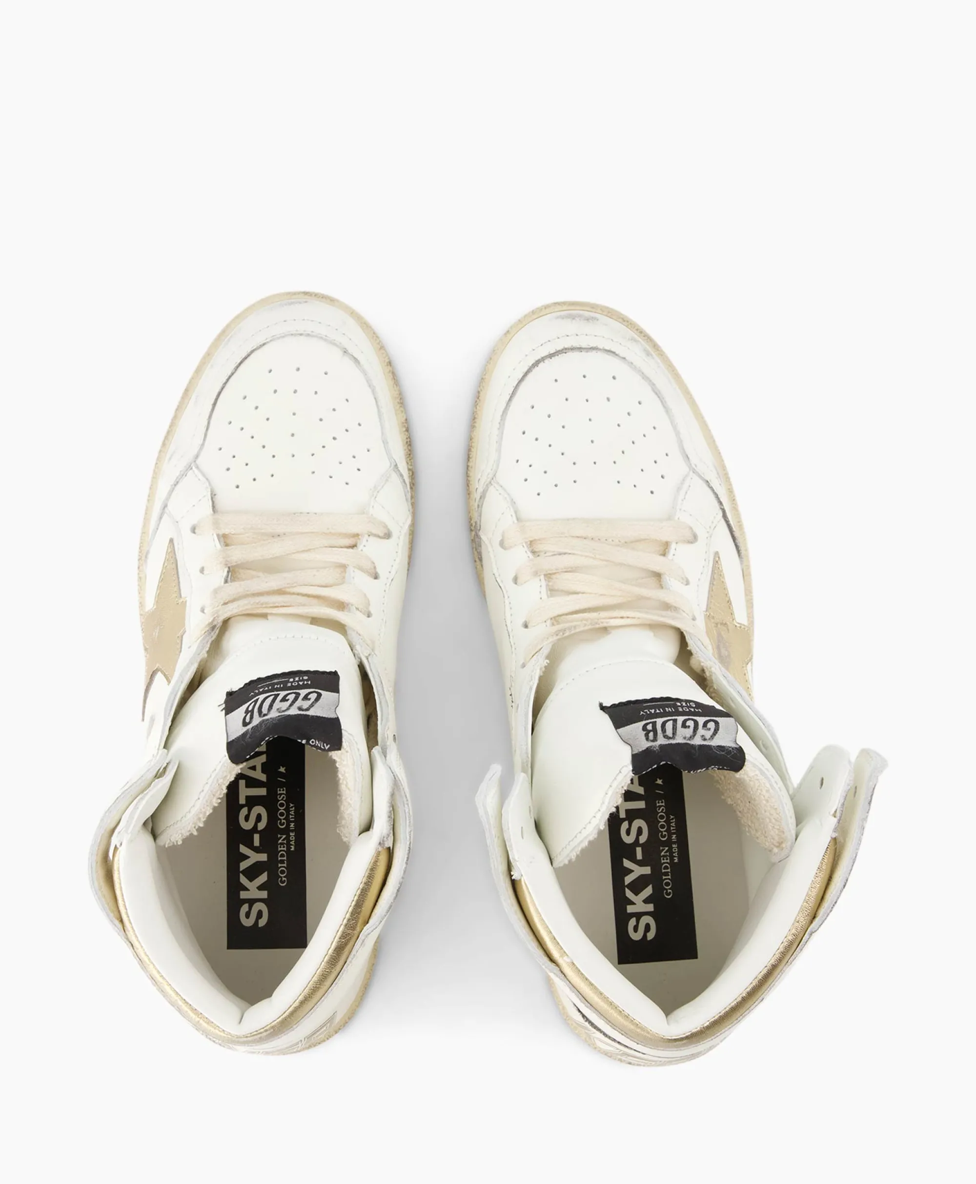 Discount Sneaker Sky Star Nappa Upper Laminated Wit Dames Sneakers