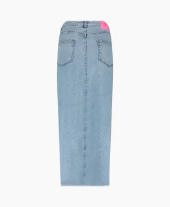 Outlet Harper & Yve Midi Rok Yve-Sk Licht Blauw Dames Rokken