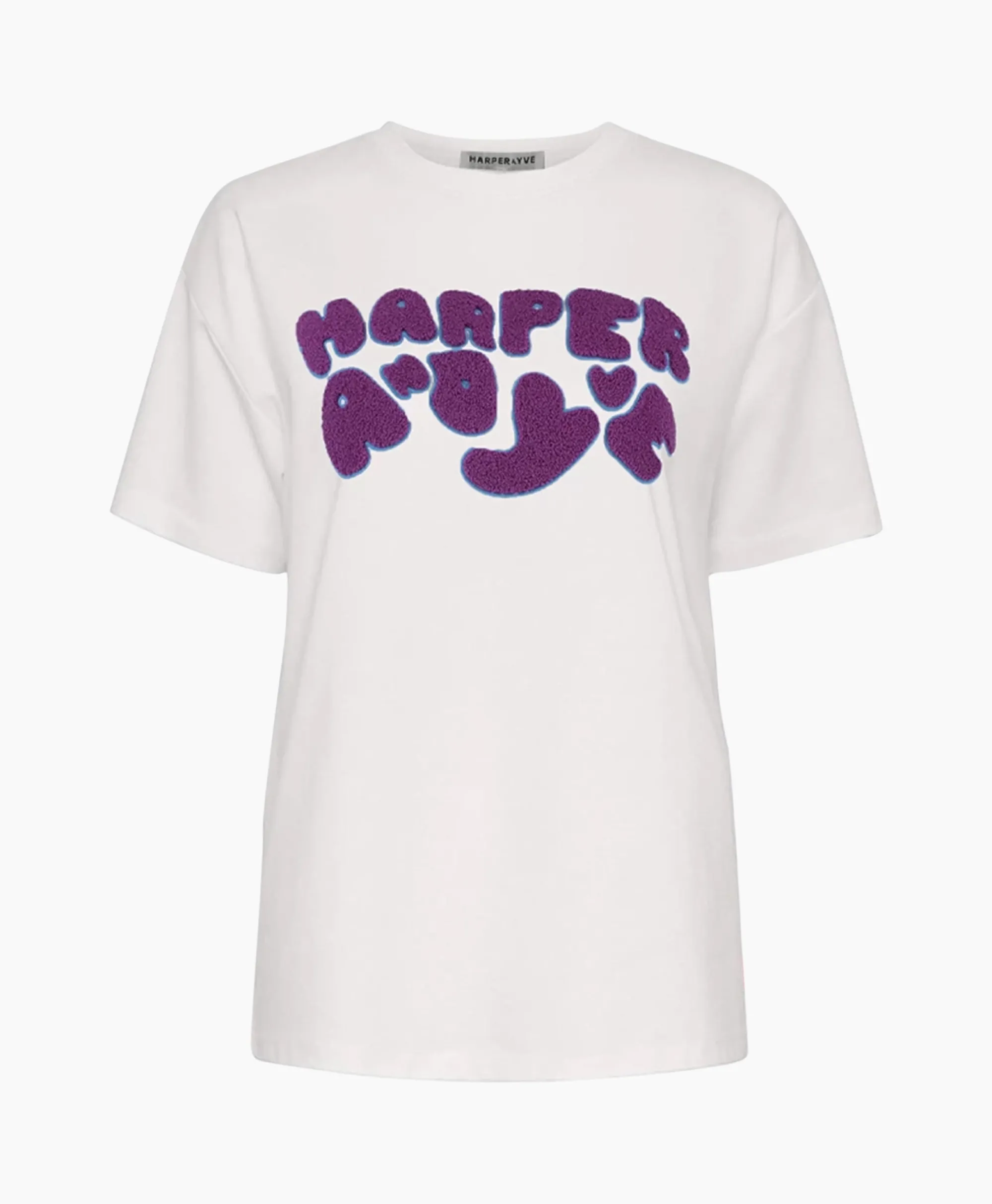 Hot Harper & Yve T-Shirt Korte Mouw Logo-Ss Off White Dames T-Shirts & Tops