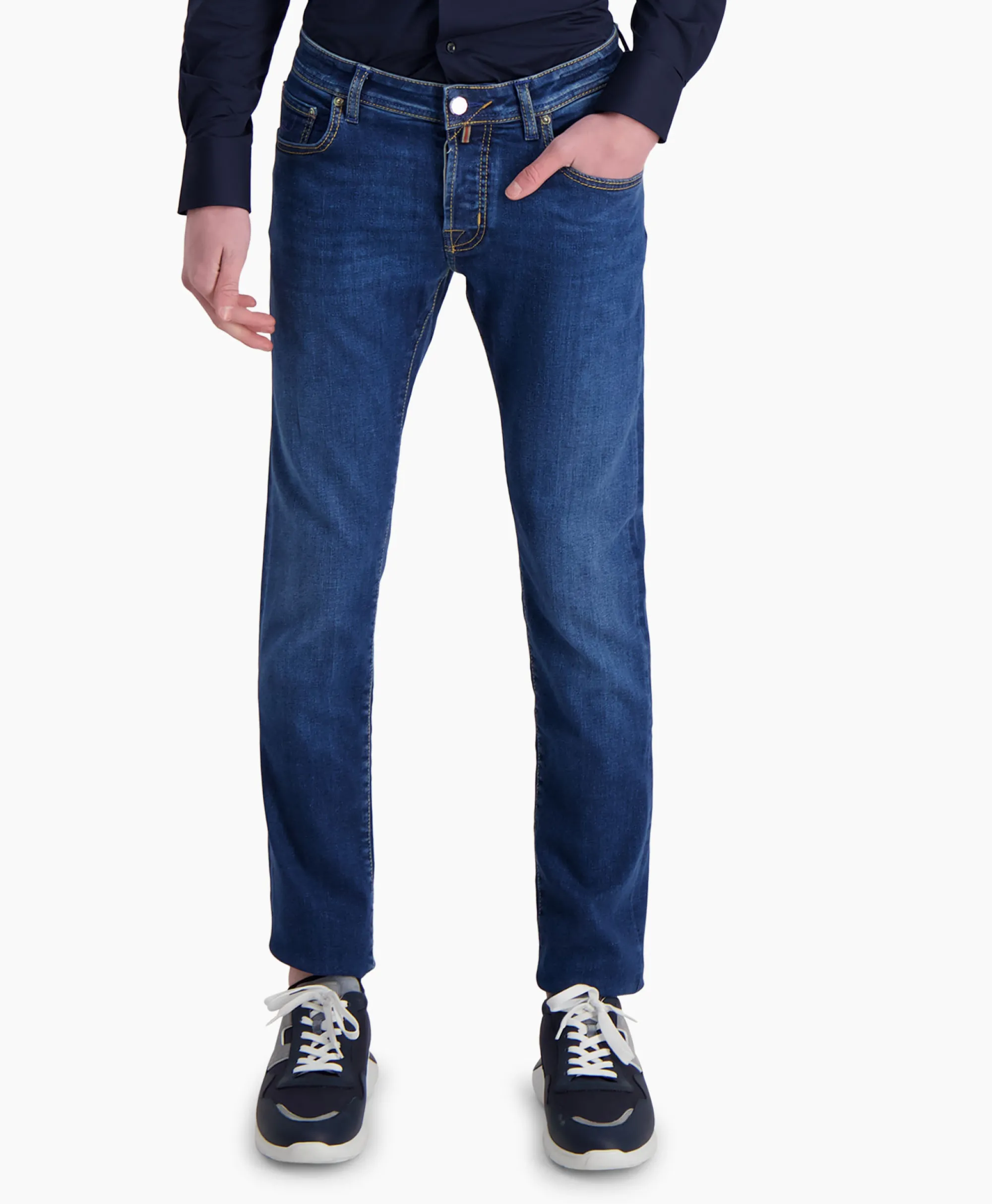 Outlet Jeans 5 Pkt Slim Fit Nick Ltd Blauw Heren Broeken