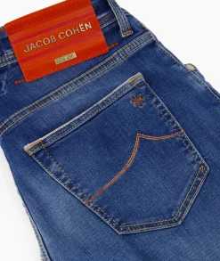 Sale Jeans 5 Pkt Slim Fit Nick Ltd Midden Blauw Heren Broeken