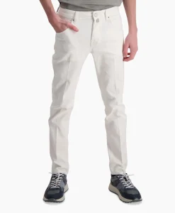 Jacob Cohen Jeans 5 Pkt Slim Crop/Carrot Scott Wit*Heren Broeken