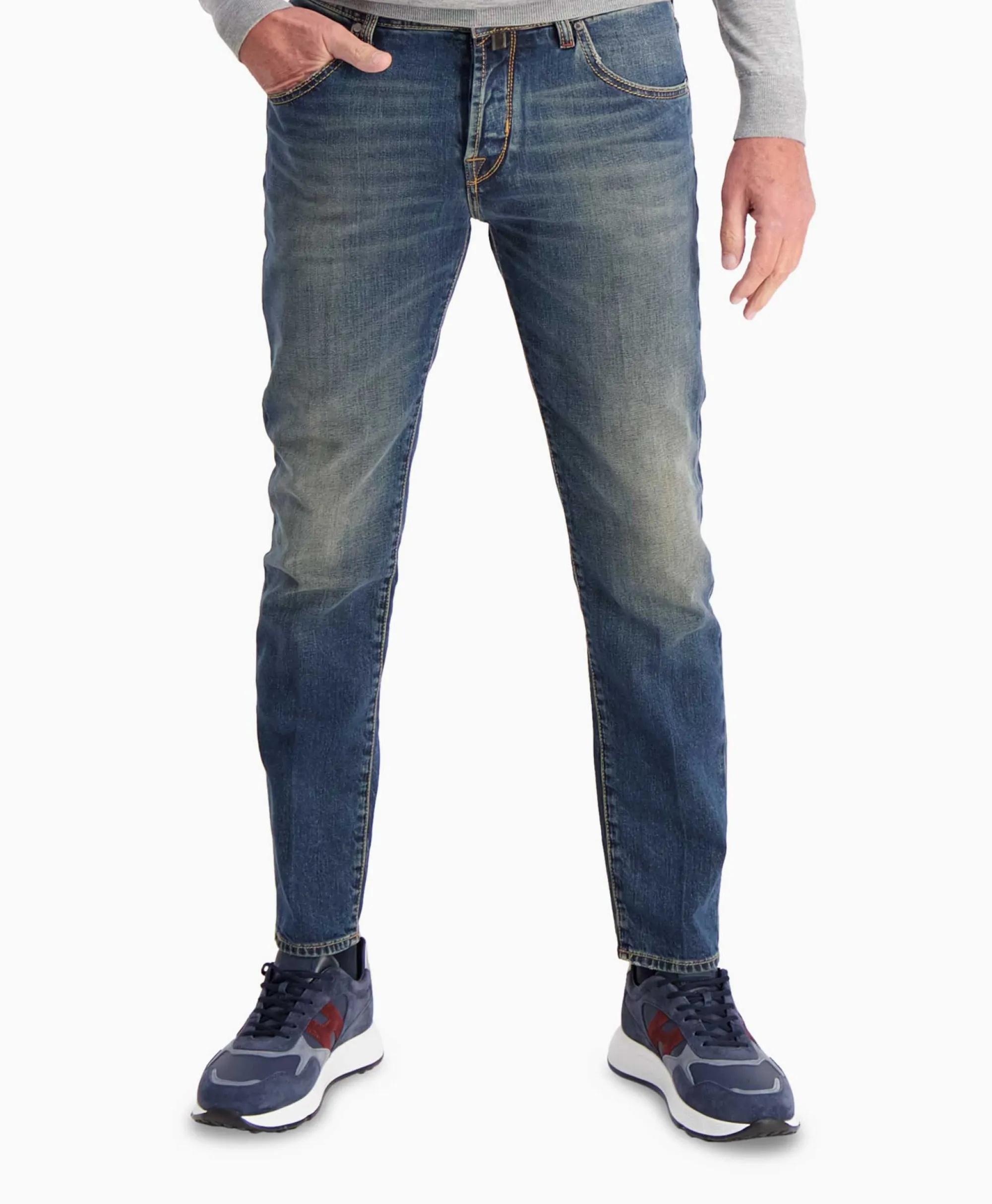 Jacob Cohen Jeans 5-Pocket Scott Blauw*Heren Broeken