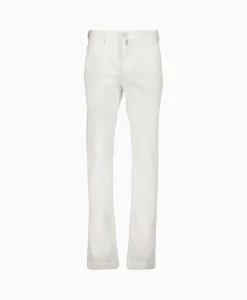 Jacob Cohen Pantalon Slim Fit Bobby Off White*Heren Broeken