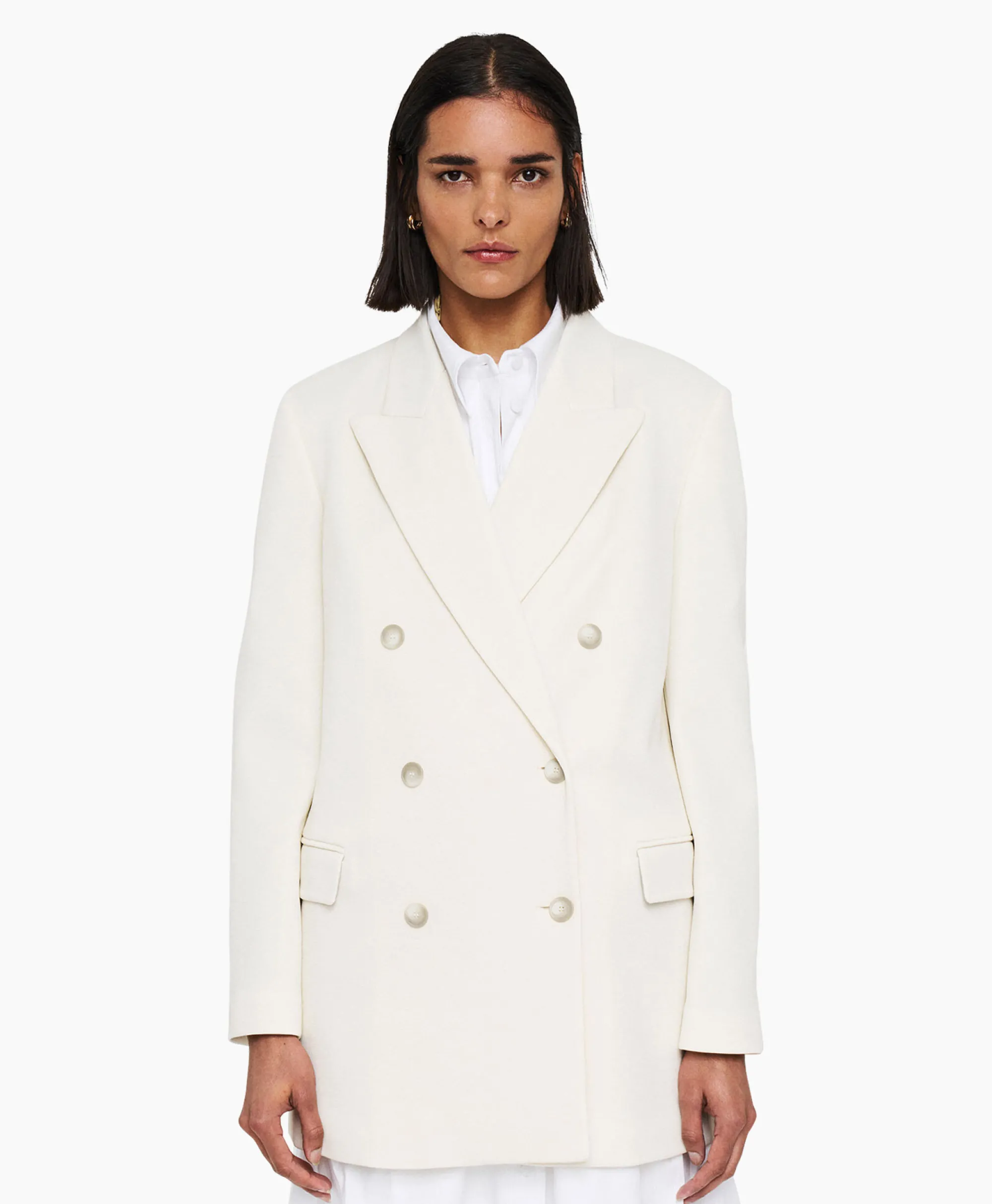 Outlet Blazer Chapone Jkt Ottoman Jersey Off White Dames Blazers