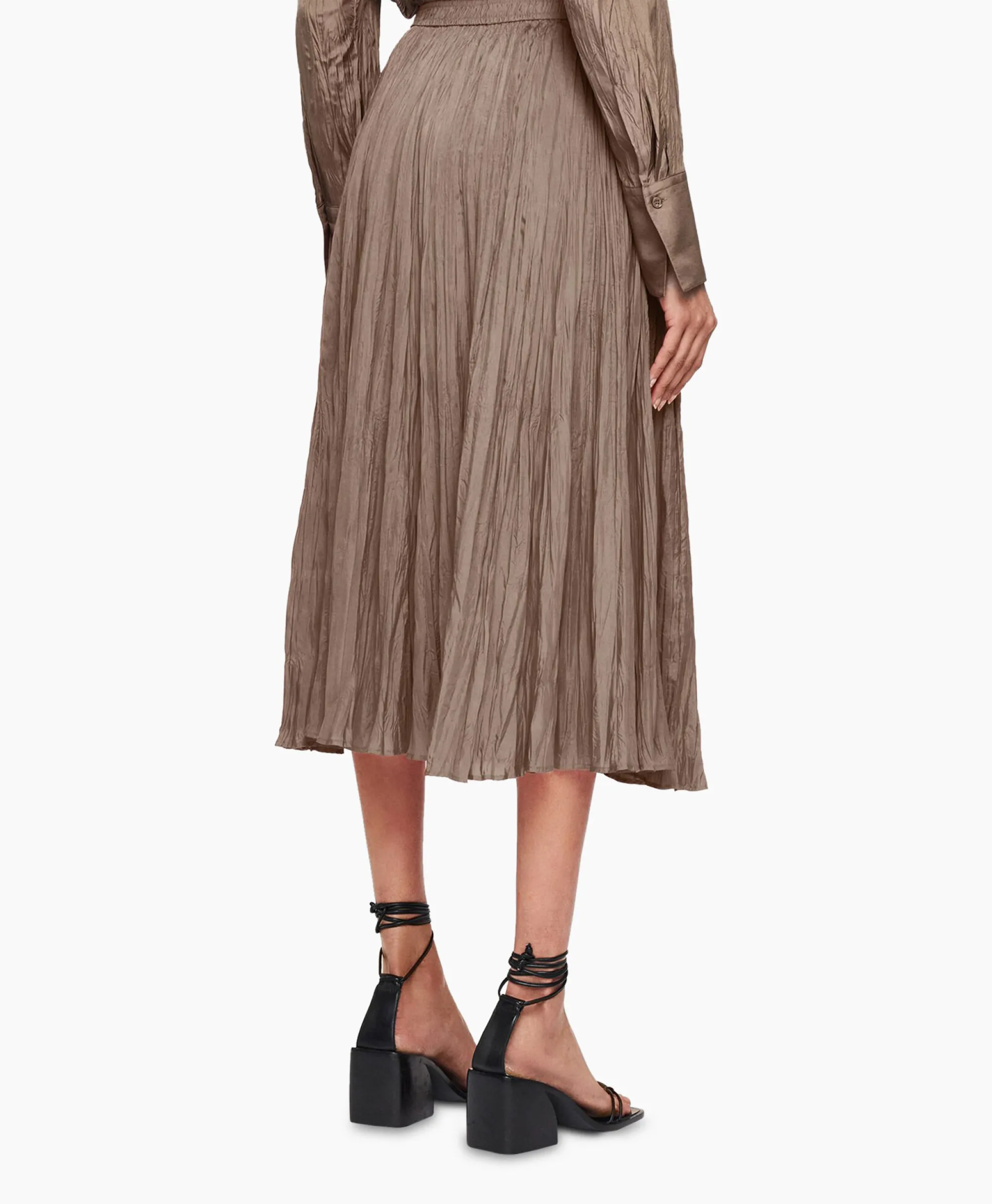 Sale Midi Rok Sully Habotai Bruin Dames Rokken