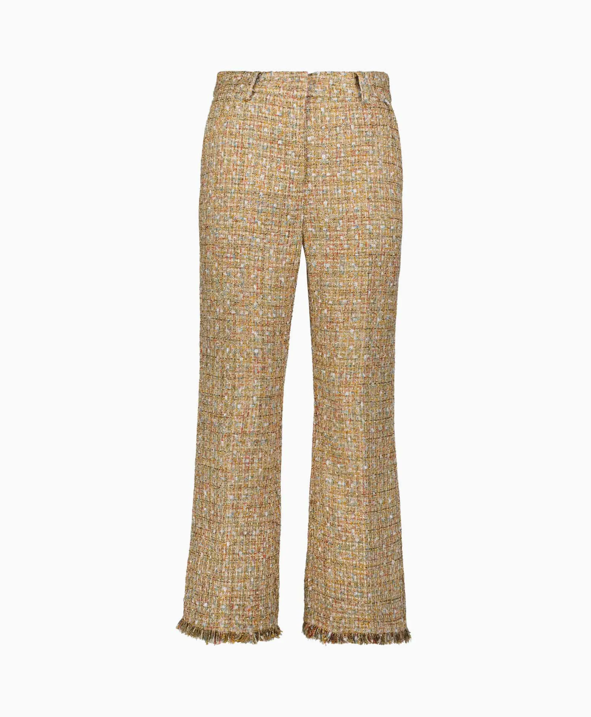 Flared Broek Pant. Sfrangiato Beige Dames Broeken