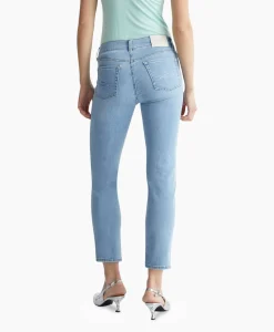 Sale Jeans Pant.Authentic Slim Ankle R.W. Blauw Dames Broeken