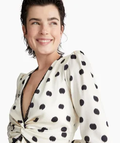 Hot Mini Jurk Ecs Abito C/Nodo Wit Dames Jurken