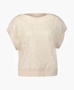 Online Spencer Maglia Chiusa M/C Ecru Dames Truien