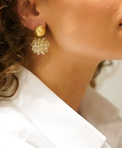 Hot Oorbellen Ce Gb Globe S Double Ston Zalm Dames Sieraden