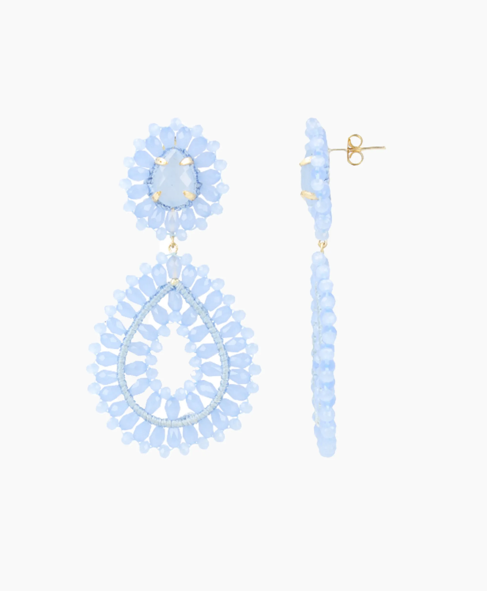 Online Oorbellen Ce Si Double Drop S Blauw Dames Sieraden