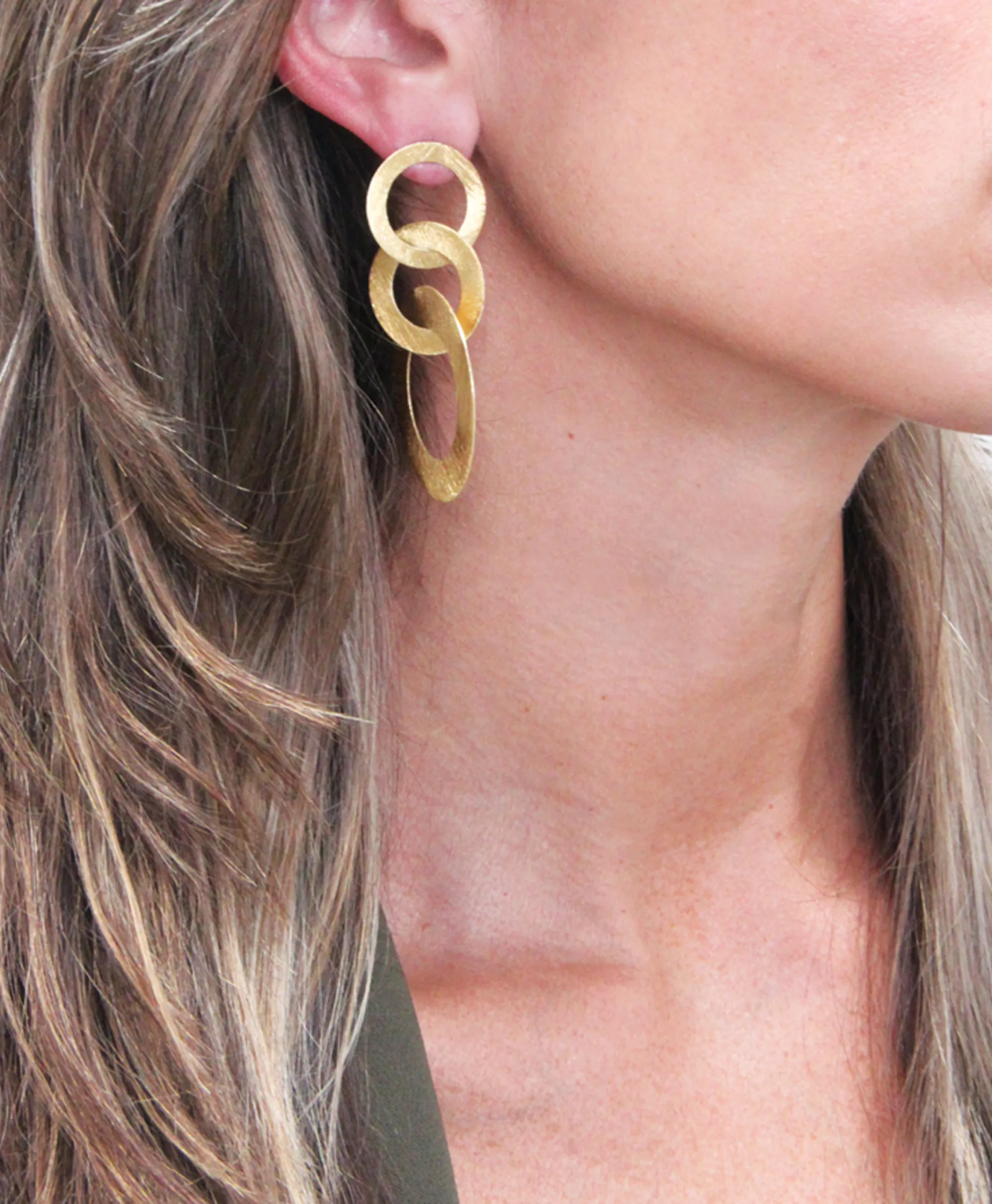 Lott. Gioielli Oorbellen Triple Round L Goud*Dames Sieraden