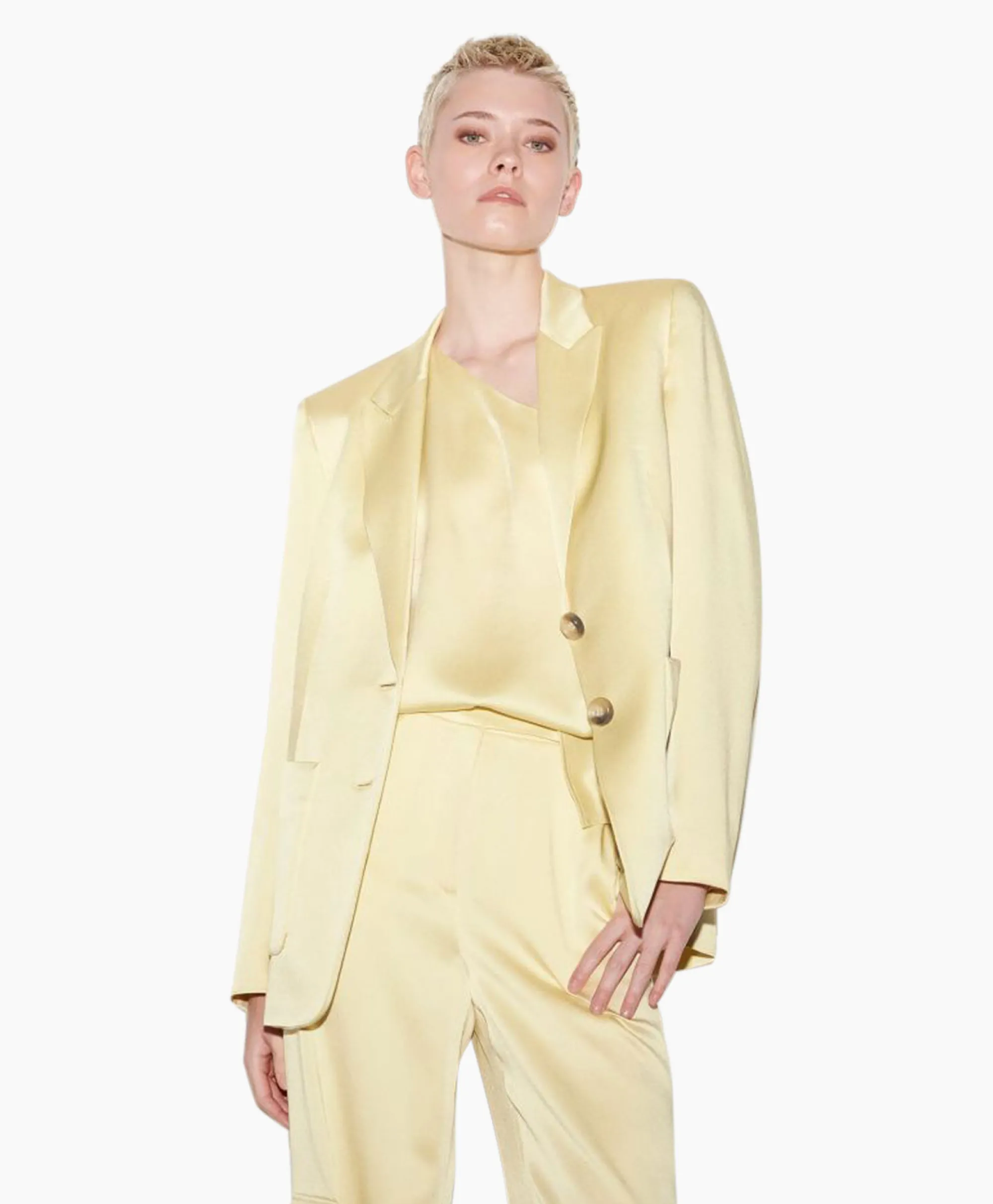 Outlet Blazer 498012/3522-0 Geel Dames Blazers