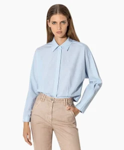 Luisa Cerano Blouse 298422/3600-0 Blauw Dessin*Dames Blouses