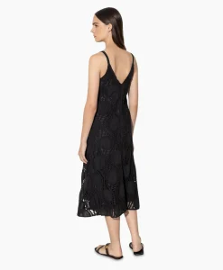 New Midi Jurk 798490/3619-0 Zwart Dessin Dames Jurken