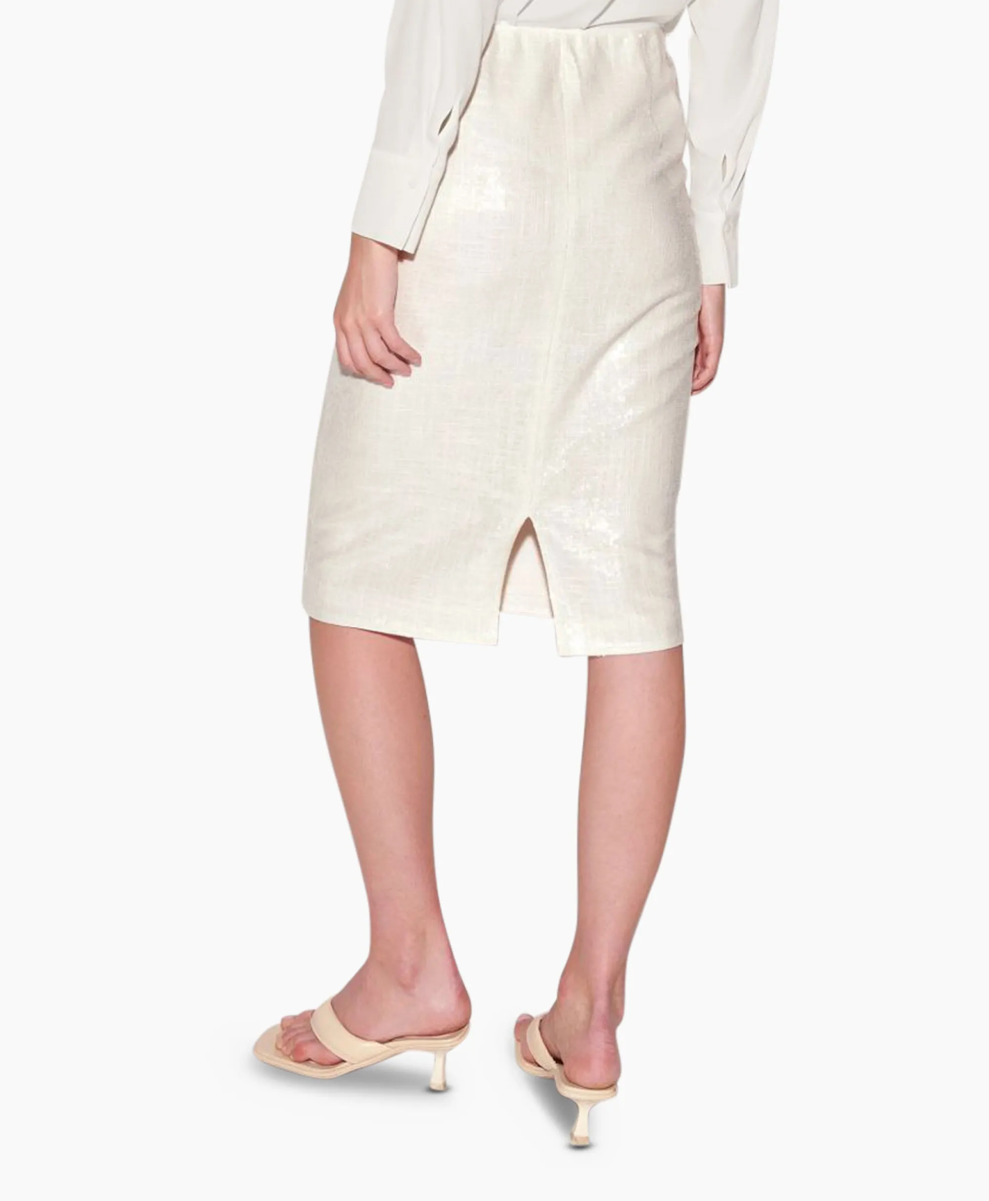 Discount Midi Rok 598230/3598-0 Wit Dames Rokken