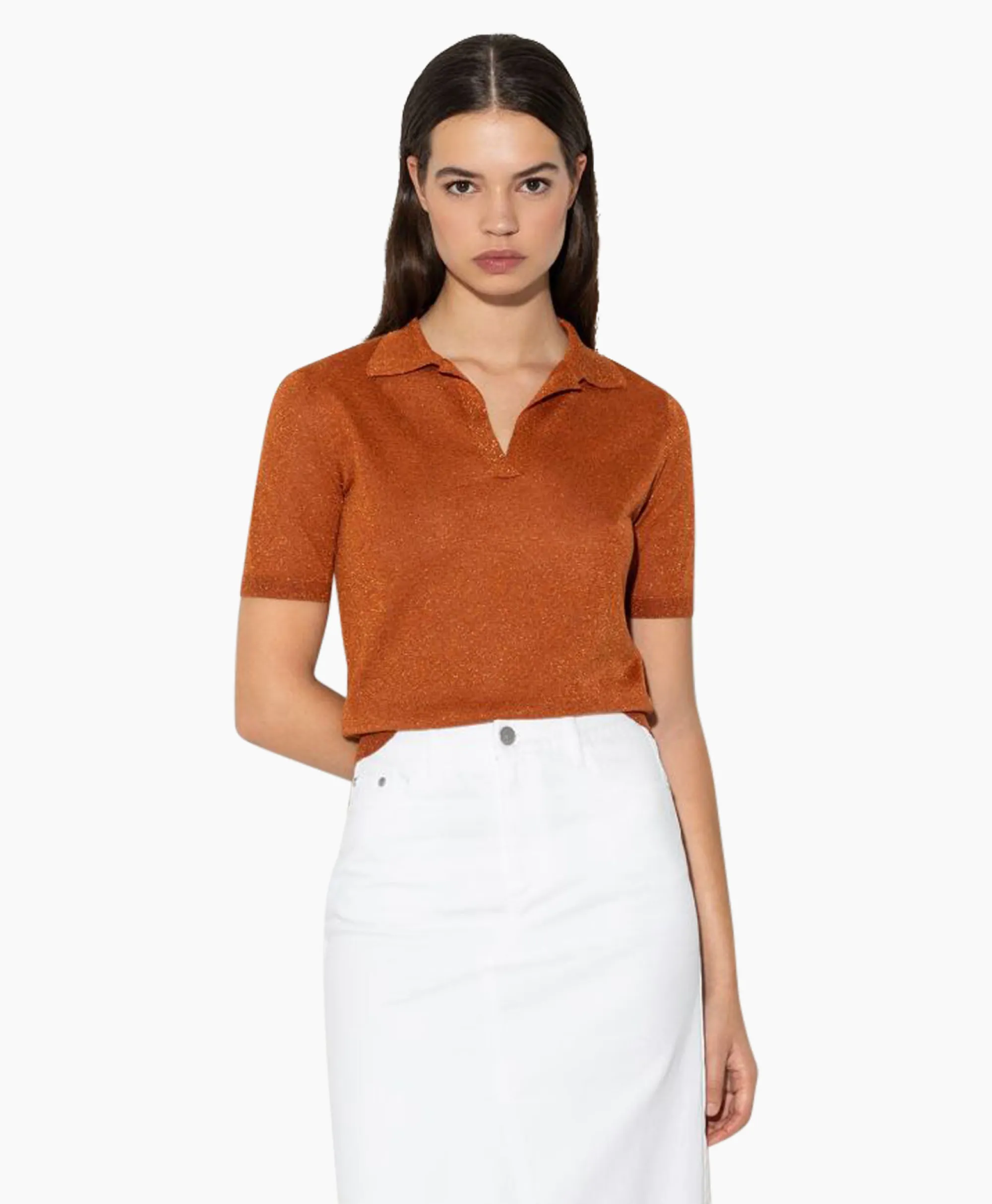 New Polo 198408/5234-0 Oranje Dames Polo's