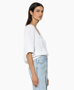 Clearance Pullover 198409/5856-0 Wit Dames T-Shirts & Tops