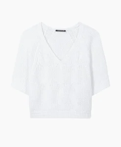 Clearance Pullover 198409/5856-0 Wit Dames T-Shirts & Tops