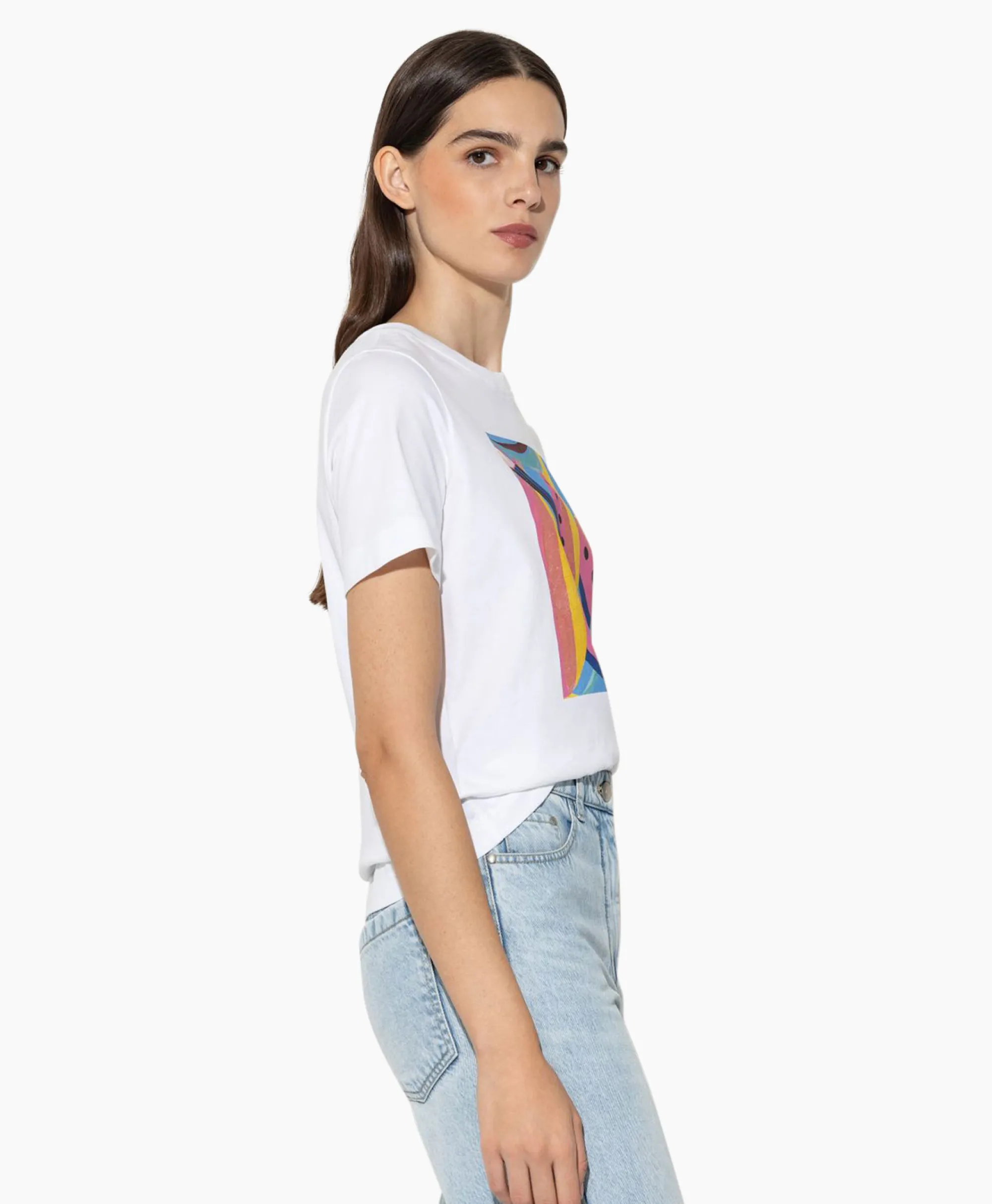 Hot T-Shirt 398157/7799-0 Wit Dames T-Shirts & Tops